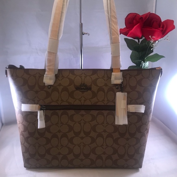 COACH GALLERY TOTE IN SIGNATURE CANVAS - Picture 5 of 11